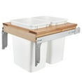 thumbnail image 1 of Rev-A-Shelf Top Mount Double Pullout Under Cabinet Trash Can, 35 Qt, 4WCTM-24DM2-162, 1 of 10