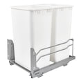 thumbnail image 1 of Rev-A-Shelf Double 50 Qt Pullout Soft-Close Steel Kitchen Trash Cans, 1 of 13