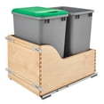 thumbnail image 1 of Rev-A-Shelf Double Pull Out Trash Can 35 Qt w/ Soft-Close, 4WCSC-1835DMND-2, 1 of 13