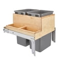 thumbnail image 1 of Rev-A-Shelf Double Pullout Top Mount Trash Can w/Soft Close, 50 Qt, 4WCTM-2450BBSCDM-2, 1 of 13