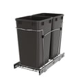 thumbnail image 1 of Rev-A-Shelf Double Pullout Trash Can 27 qt. for Kitchen, Gray, RV-15KD-13C-S, 1 of 13