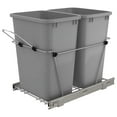 RevAShelf Double Pullout Trash Can for Under Kitchen 35 Qt