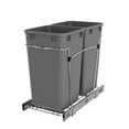thumbnail image 1 of Rev-A-Shelf Double Pullout Trash Cans 27 qt. for Kitchen, Silver, RV-15KD-17C S, 1 of 13