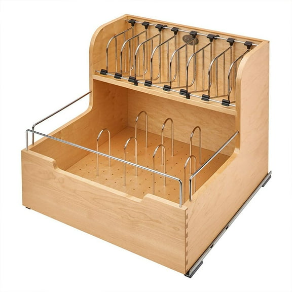 Rev-A-Shelf Food Storage Container Organizer Soft-Close, Natural