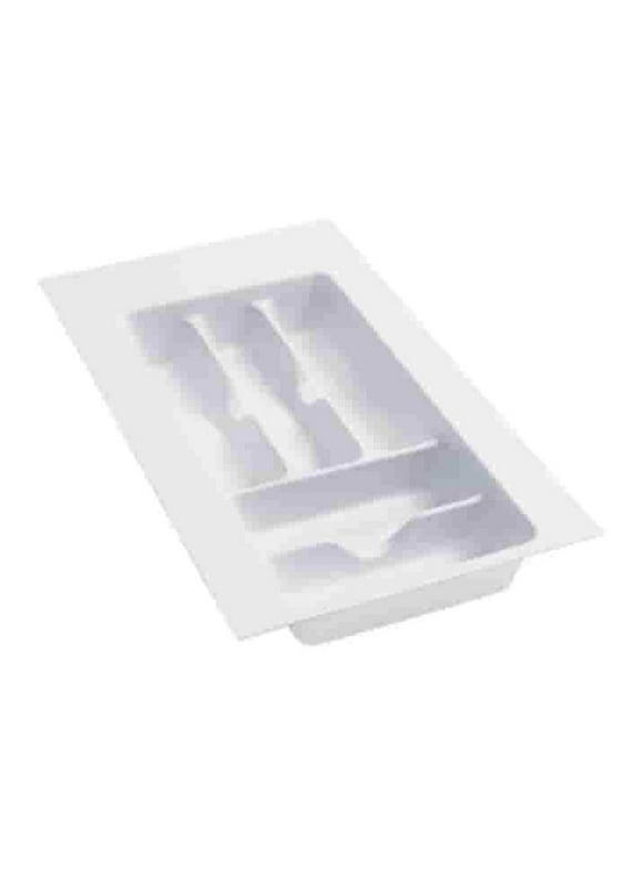 Rev-A-Shelf GCT-1W-52 Plastic Compartment Cutlery Tray Insert Organizer, White