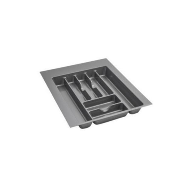 Rev-A-Shelf GCT-3S-52 Plastic Compartment Cutlery Tray Insert Organizer, Silver
