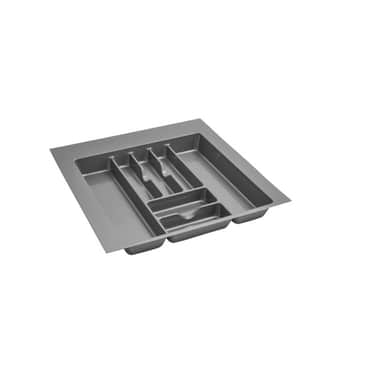 Rev-A-Shelf GCT-4S-52 Plastic Compartment Cutlery Tray Insert Organizer, Silver