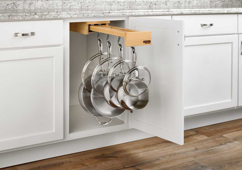 1pc Pot And Pan Organizer For Cabinet, Removable And Foldable 5