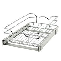 Rev-A-Shelf Pullout Basket Organizer for Kitchen or Vanity Cabinets,12 x 20 In, 5WB1-1220CR-1