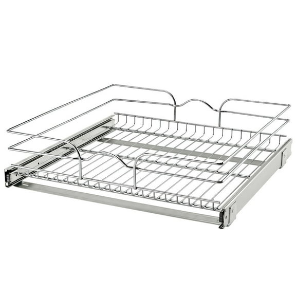 Rev-A-Shelf Pullout Basket Organizer for Kitchen or Vanity Cabinets, 21 x 20 In, 5WB1-2120CR-1