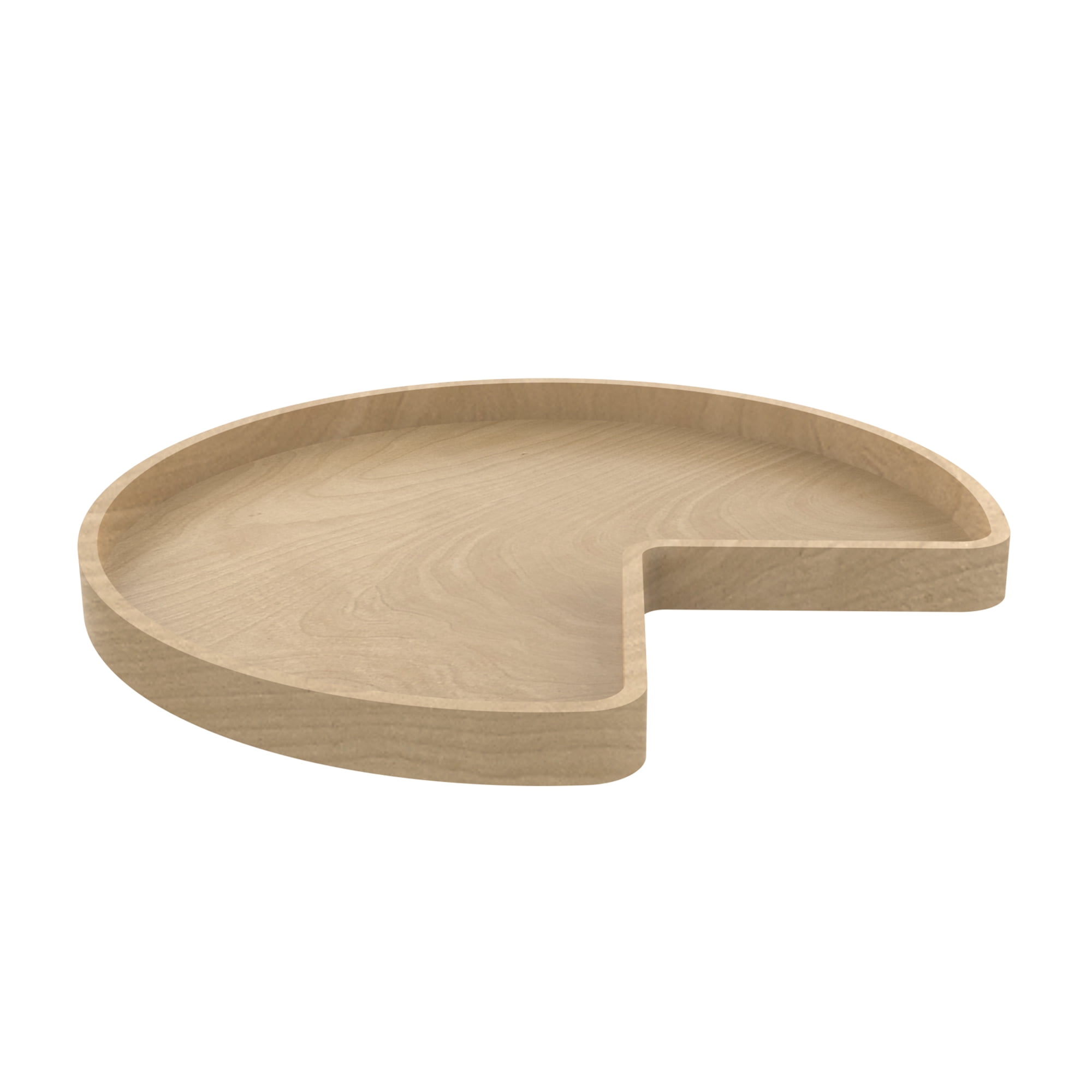 Natural Maple Kidney Shaped Lazy Susan Cabinet Organizer