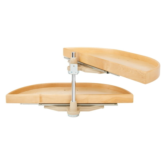 Rev-A-Shelf LD-4NW-882-32-1 Pivot 2 Shelf Half Moon Lazy Susan, Wood