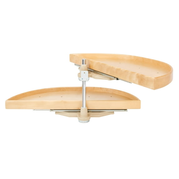 Rev-A-Shelf LD-4NW-882-35-1 Pivot 2 Shelf Half Moon Lazy Susan, Wood