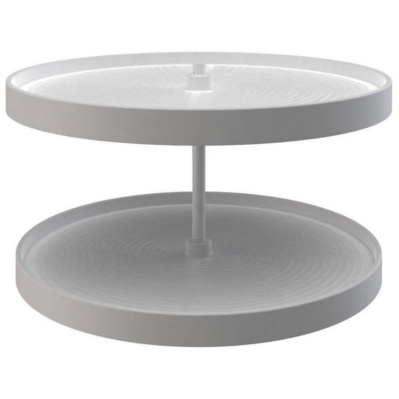 Rev-A-Shelf Ld-2062-28Bm-1 Lazy Daisy Polymer Double 2 Tier 28"W Full Circle Ridged Bottom