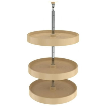 Rev-A-Shelf Ld-2063-1836-1 Lazy Daisy Polymer Triple 3 Tier Shelf 18" Full Circle Ridged