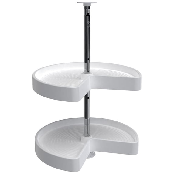 Rev-A-Shelf Ld-2472-18-1 Lazy Daisy Polymer Double 2 Tier 18" Ribbed Kidney Bottom Mount