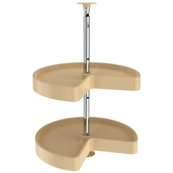 Rev-A-Shelf Ld-2472-18-1 Lazy Daisy Polymer Double 2 Tier 18" Ribbed Kidney Bottom Mount