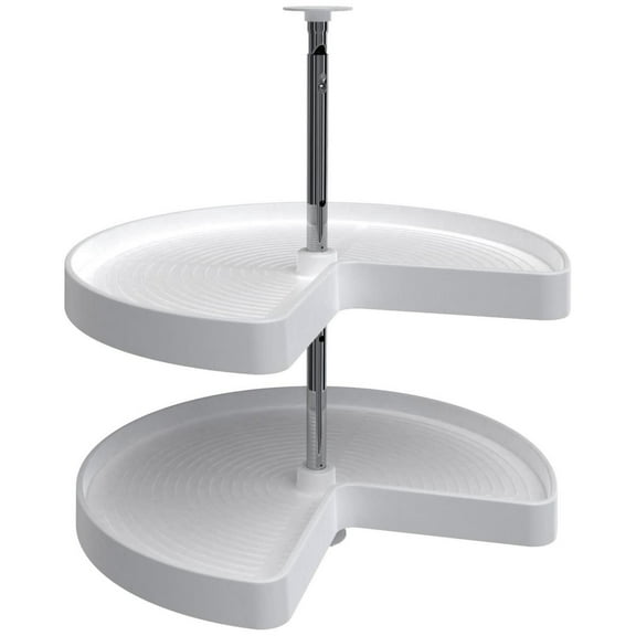 Rev-A-Shelf Ld-2472-24-1 Lazy Daisy Polymer Double 2 Tier 24" Kidney Ribbed Bottom Mount