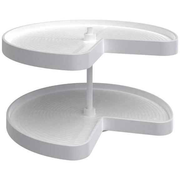 Rev-A-Shelf Ld-2472-28Bm-1 Lazy Daisy Polymer Double 2 Tier 28" Kidney Ribbed Lazy Susan
