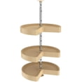 thumbnail image 1 of Rev-A-Shelf Ld-2473-1836-1 Lazy Daisy Polymer 18" Pie Cut 3 Shelf Lazy Susan Set - Almond, 1 of 7