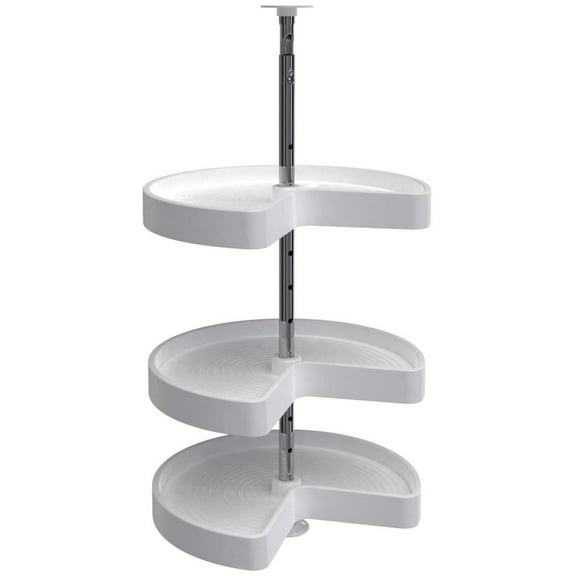 Rev-A-Shelf Ld-2473-1836-1 Lazy Daisy Polymer Triple 3 Tier 18" Kidney Ribbed Bottom Mount