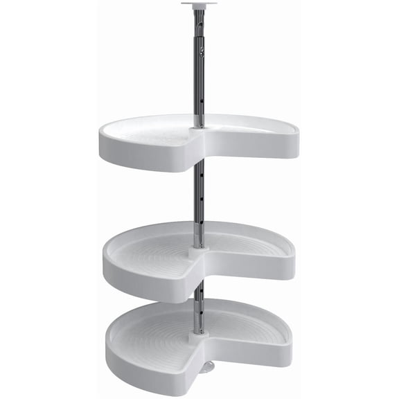 Rev-A-Shelf LD-2473-1836-11-1 Lazy Daisy Polymer Triple 3 Tier 18" Kidney Ribbed Bottom