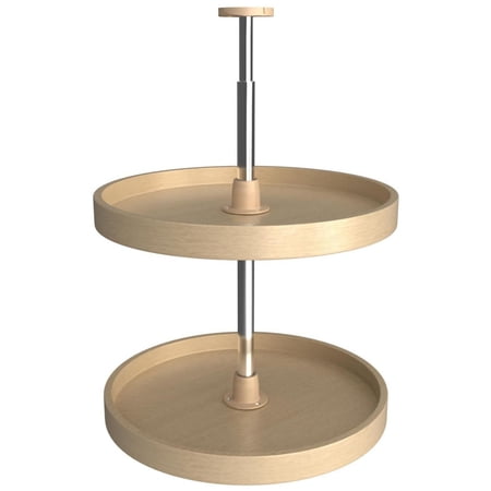 Rev-A-Shelf Ld-4Bw-062-18-1 Lazy Daisy Banded Wood Double 2 Tier 18" Full Circle Lazy