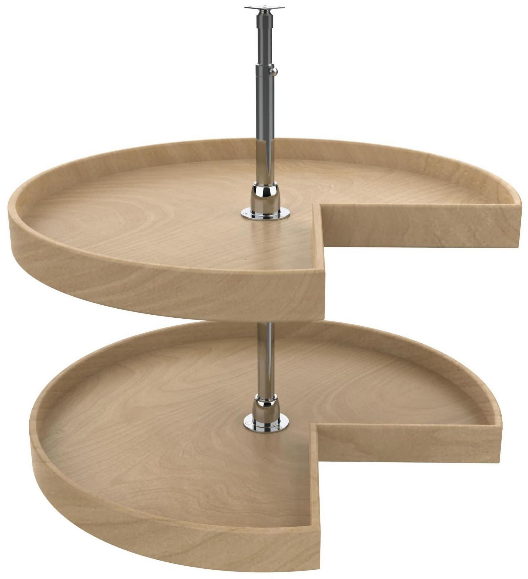 RevAShelf Ld4Nw472281 Lazy Daisy Wood 2Shelf 28" Pie Shaped Lazy Susan For Corner