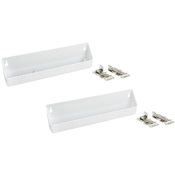 Rev-A-Shelf Ld-6572-14-1 Lazy Daisy Set Of (2) 14" Polymer Deluxe Tip Out Trays - White