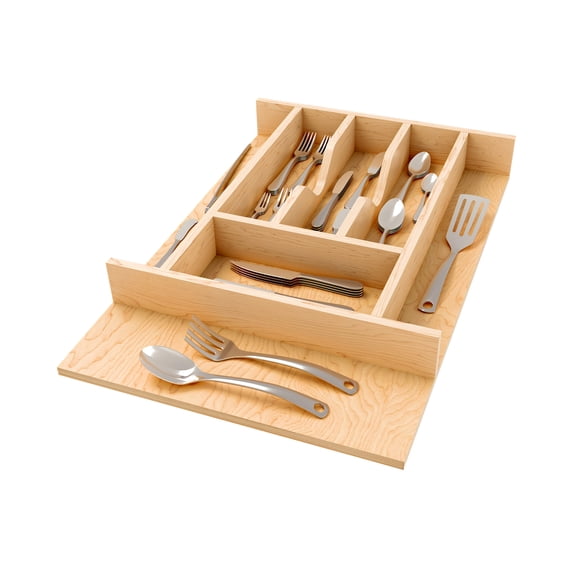 Rev-A-Shelf Natural Maple Right Size Utensil Drawer Insert, 16-1/4"x19-1/2"