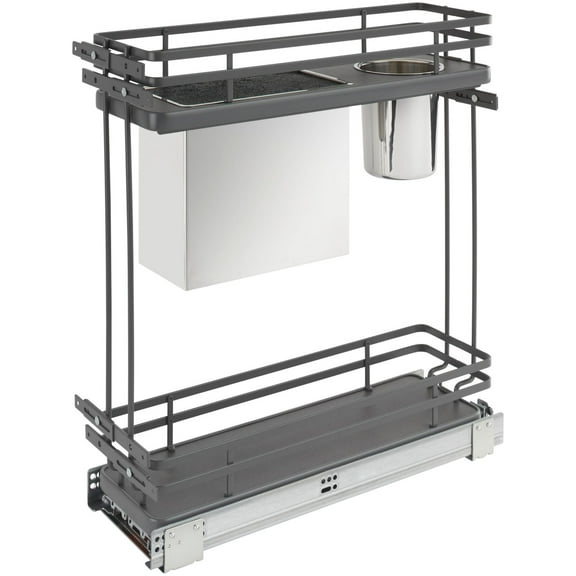 Rev-A-Shelf 5322Kb-Bcsc-6 Contemporary 7-1/4"W Soft Close Two Tier Knife Block Pull Out
