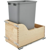 Rev-A-Shelf 4Wcsd-1550Dm-1 Wood Classics 12"W Single Pull Out Bump To Open 50 Qt / 12.5