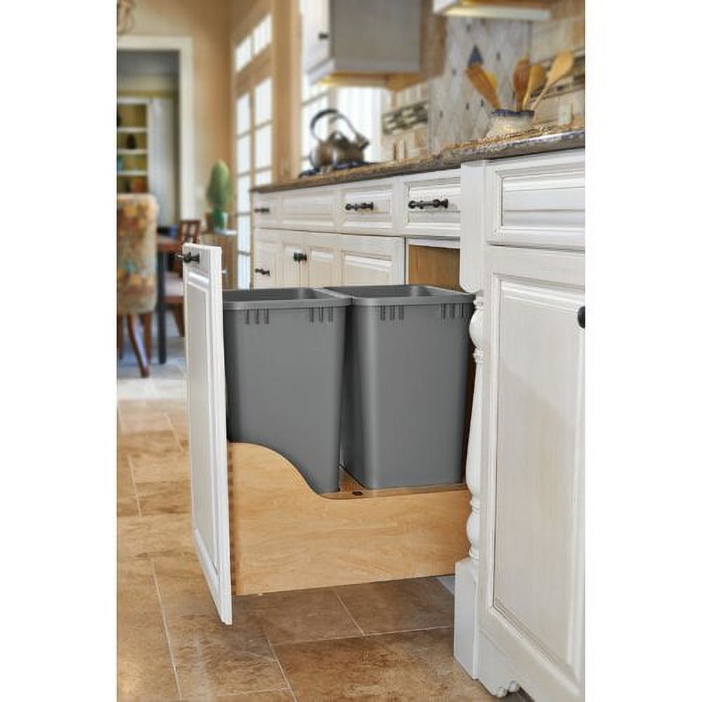 RevAShelf Top Mount 8.75 Gallon Pull Out/Under Counter Trash Can