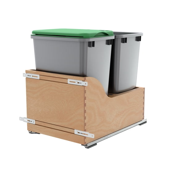 Rev-A-Shelf Plastic 8.75 Gallon Pull Out Trash Can