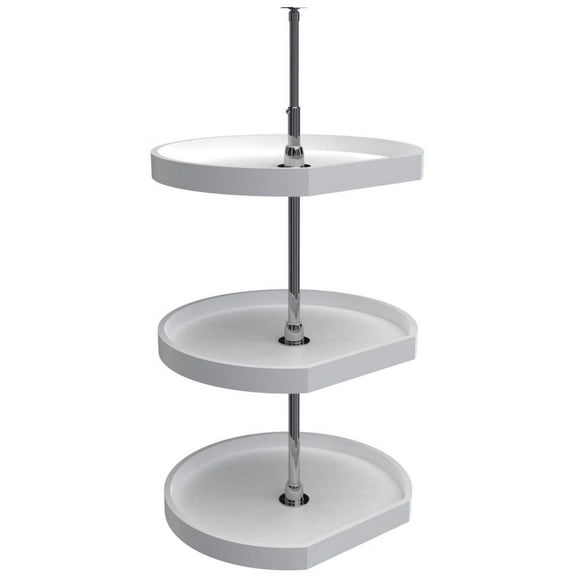 Rev-A-Shelf Polymer D Shape 3 Shelf Lazy Susan