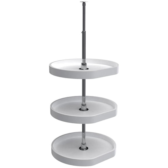 Rev-A-Shelf Polymer D Shape 3 Shelf Lazy Susan
