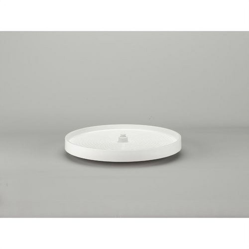 24" White Polymer Full Circle Revolving Lazy Susan