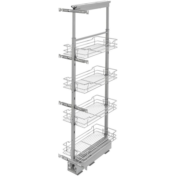 Rev-A-Shelf 5750-10-1 Modern 10"W X 50-3/4"H Soft Close Adjustable Shelf Pull Out Cabinet