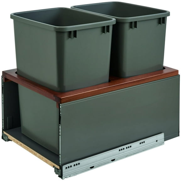Rev-A-Shelf 5Lb-1835-2 Legrabox 16-1/2"W Built In Pull Out Double 35 Qt / 8.75 Gallon