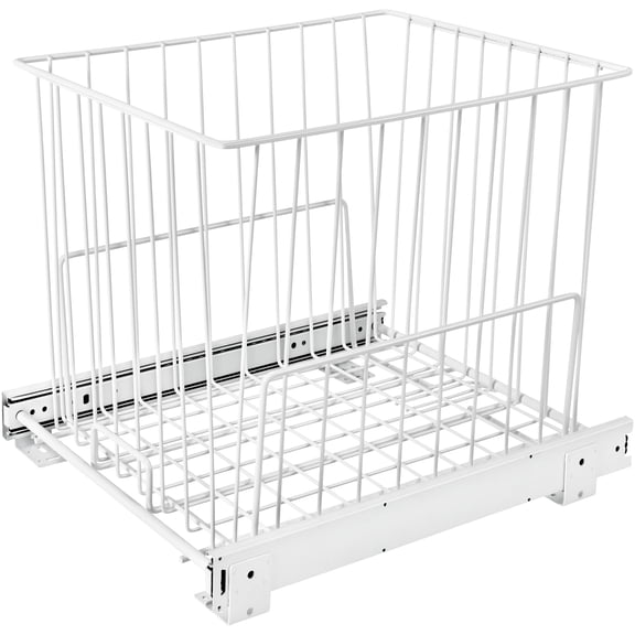Rev-A-Shelf HRV-1515 S Value Line 14-3/4"W Steel Wire Pull Out Laundry Clothes Hamper For