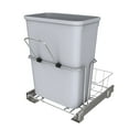 thumbnail image 1 of Rev-A-Shelf RUKD-1432RB-1 32 Qrt Universal Waste Container with Rear Basket, 1 of 11