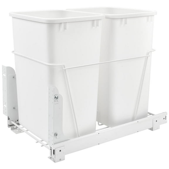 Rev-A-Shelf Rv-18Dm2-S Classic 14-3/16"W Steel Frame Double Pull Out 35 Qt / 8.75 Gallon