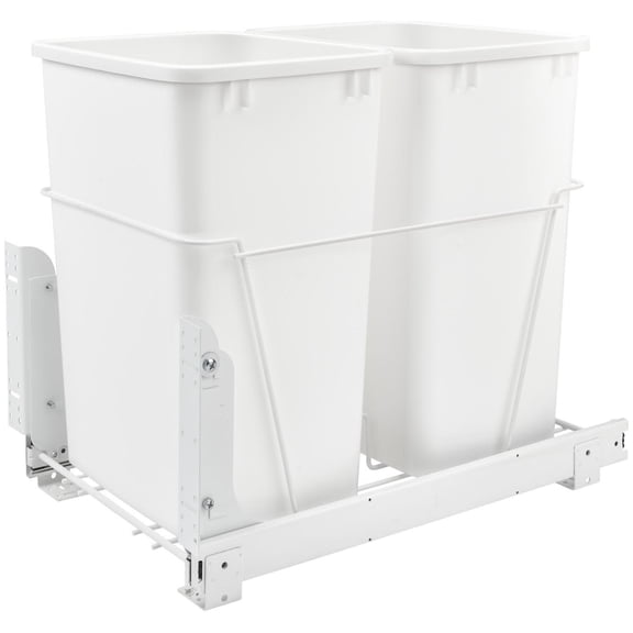 Rev-A-Shelf RV-18DM2-S Classic 14-3/16"W Steel Frame Double Pull Out 35 Qt / 8.75 Gallon