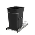 thumbnail image 1 of Rev-A-Shelf S Single 35-Qt Kitchen Cabinet Pullout Waste Container, Black, 1 of 13