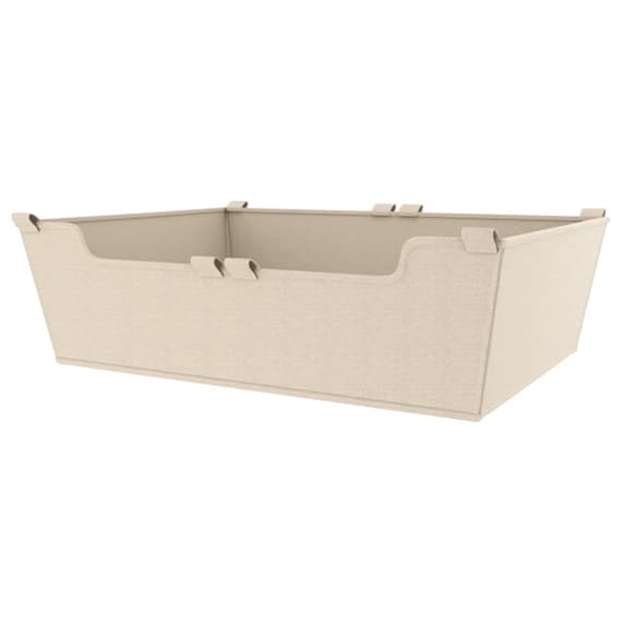 Rev-A-Shelf Sidelines 18in Canvas Cloth Closet Basket Liner, Beige, CBLSL-181405-T1