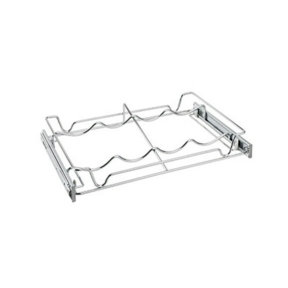 Rev-A-Shelf Sidelines 5WBR-18CR-1 18 Inch Chrome Wire Pullout Cabinet Wine Rack