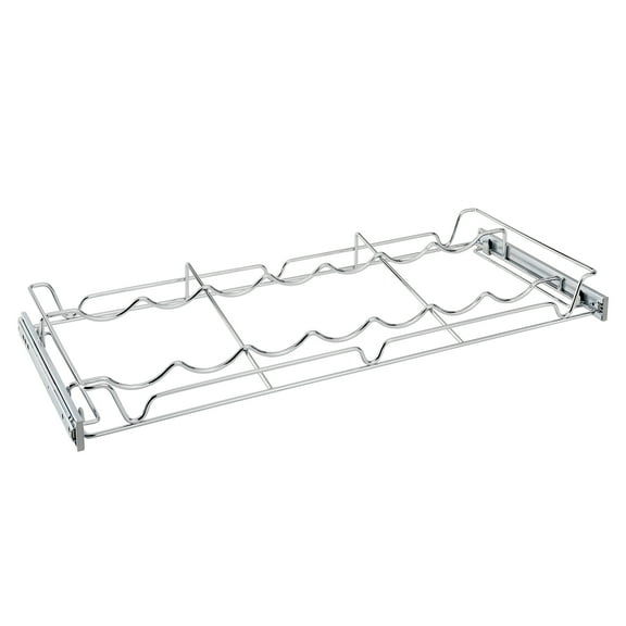 Rev-A-Shelf Sidelines 5WBR-30CR-1 30 Inch Chrome Wire Pullout 7 Bottle Wine Rack