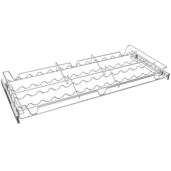 Rev-A-Shelf Sidelines 5WSCR-30CR-1 30" Chrome Wire Pullout Sliding Spice Rack