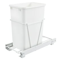 Rev-A-Shelf Single Pullout 35 qt. Sliding Trash Can for Kitchen, RV-12PB