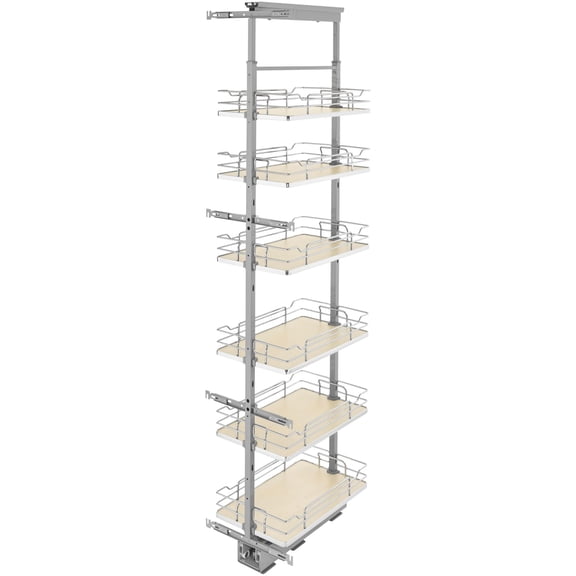 Rev-A-Shelf 5373-13-MP Contemporary 14-9/16"W X 73-1/2"H Soft Close Solid Shelf Pull Out